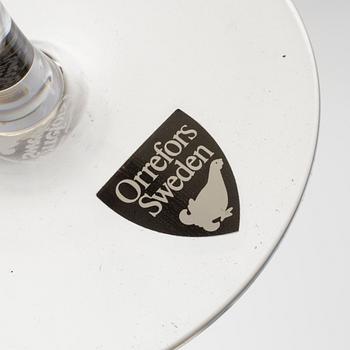 12 NILS LANDBERG 'Illusion' claret glasses from Orrefors.