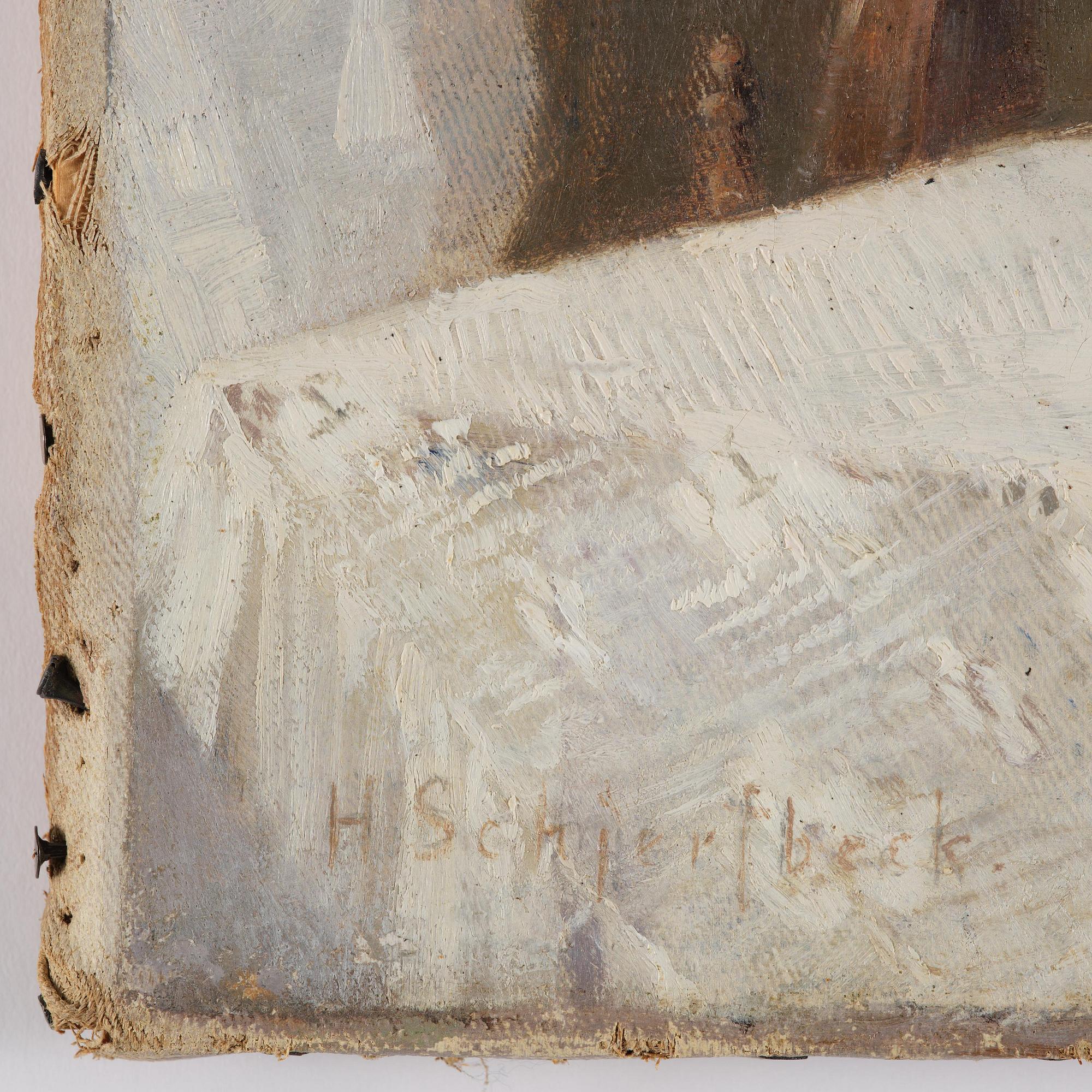 Helene Schjerfbeck, "Dam vid spinnrocken" ("Lady at the spinning wheel", Portrait of Mrs Ulrika Baarman).
