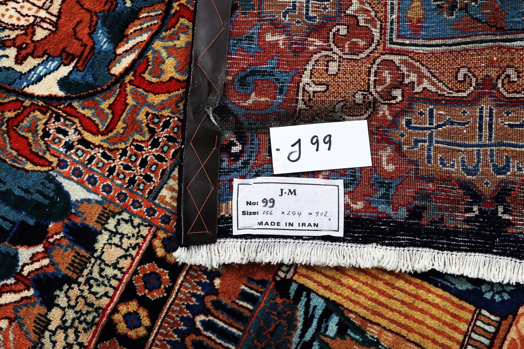 A carpet, Kashmar, 356 x 254 cm.