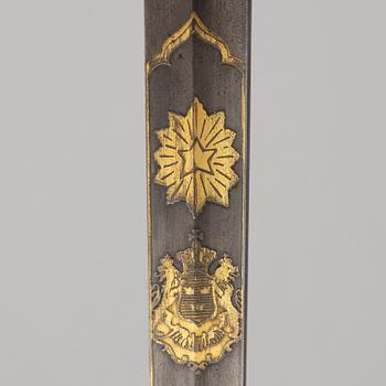 Saber, Swedish, second half of the 19th century, with scabbard.