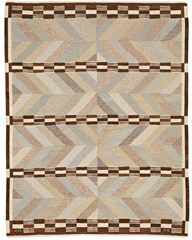 226. Kerstin Mauritzson, MATTO, flat weave, ca 263,5 x 203,5 cm, signed KM MO (designed by Kerstin Mauritzson, woven by Marta Olin).
