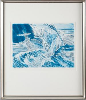 Ulf Trotzig · ULF TROTZIG, färgetsning, signerad och numrerad 11/90.