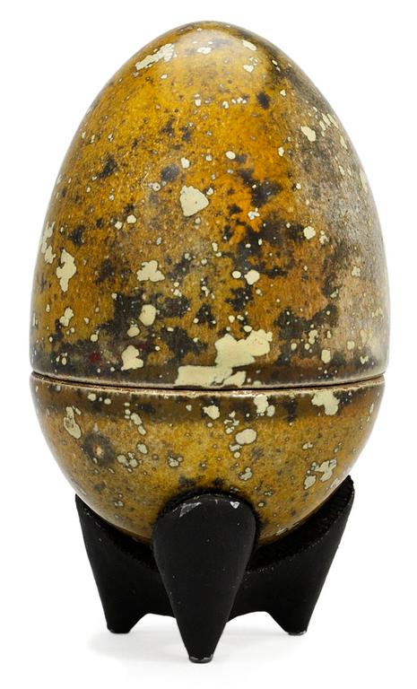 A Hans Hedberg faience egg, Biot, France.