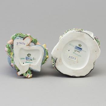 FIGURINER, två stycken, porslin. "Amager", Royal Copenhagen, Danmark, 1940-tal.
