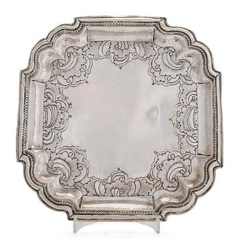 Fjodor Petrov, salver, silver, Moskva 1756.