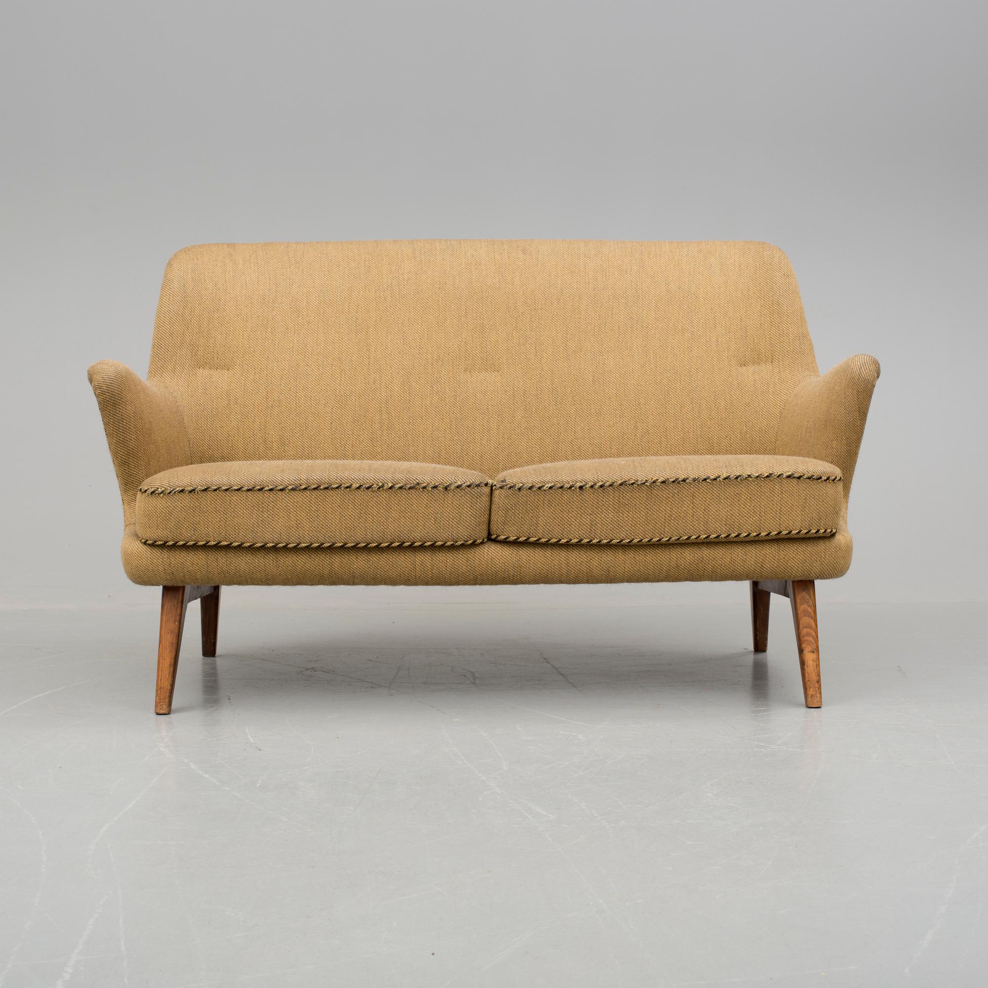 SOFFA samt FÅTÖLJ, 1950-tal.