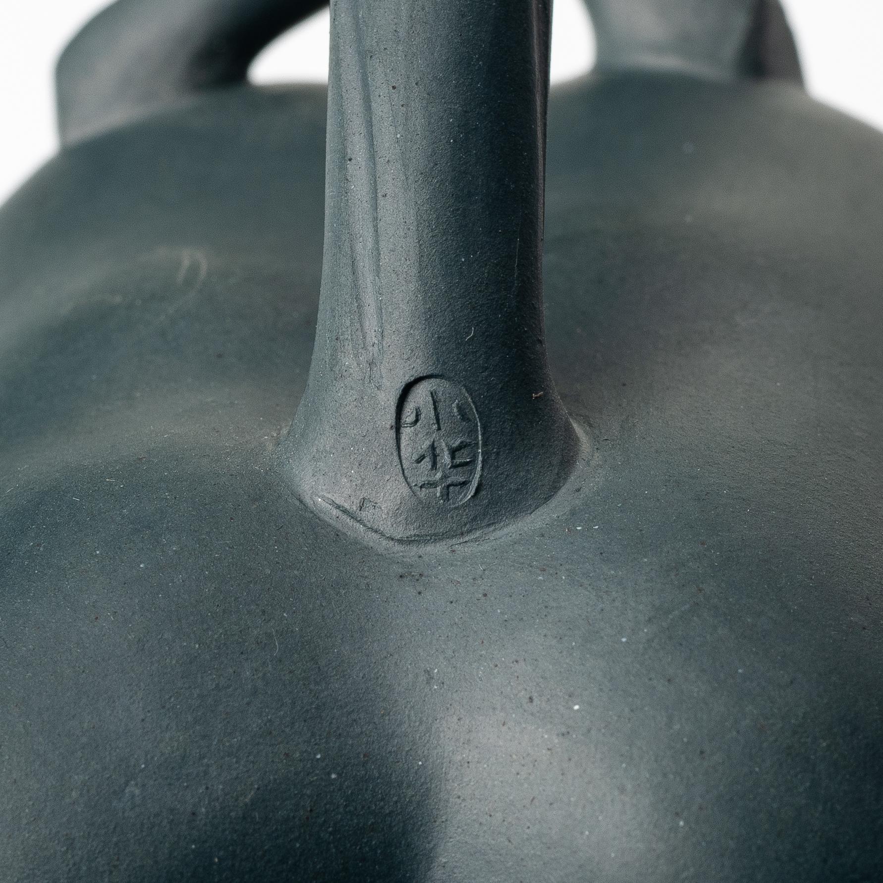 Two blue yixing 'Gonfu' teapots, China,1980s.