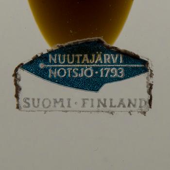 SKULPTUR, glas, "Obelisk", signerad K. Franck, Notsjö -64.