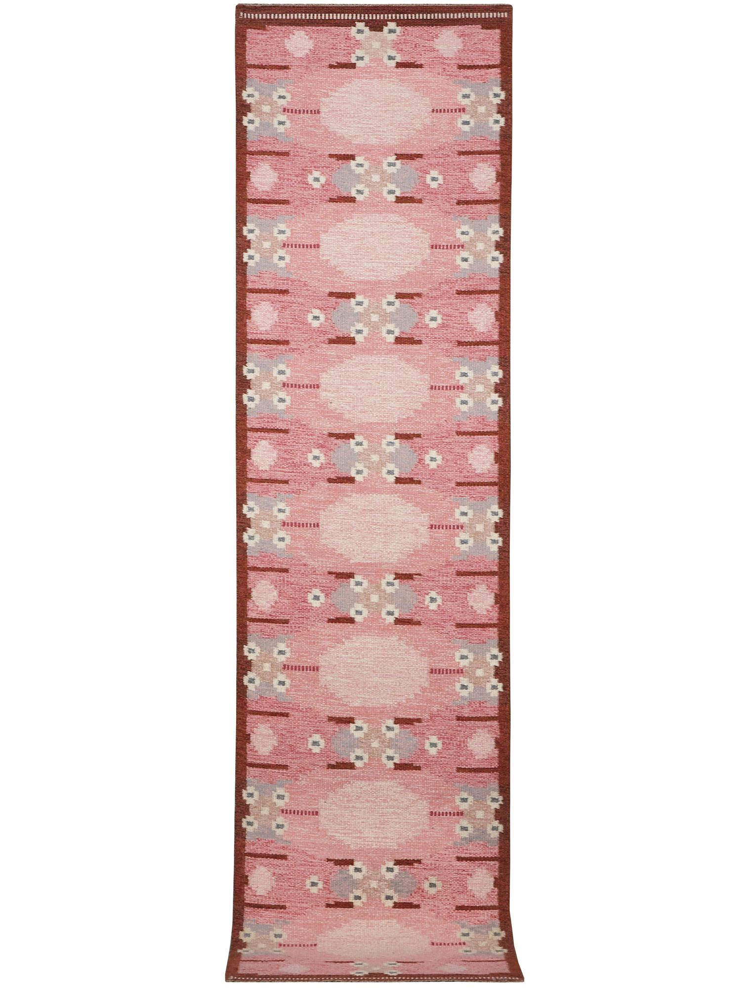 Ingegerd Silow, gallerimatta, röllakan, signerad IS, ca. 355 x 85 cm.