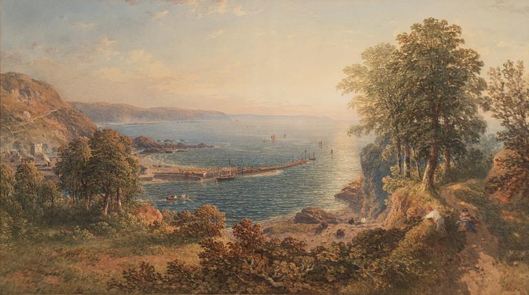 Samuel Cook, We over the coastal village at sunset.