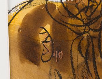 ZSUZSA DEMETER, stain, charcoal, pastel, signed and dated 2010.