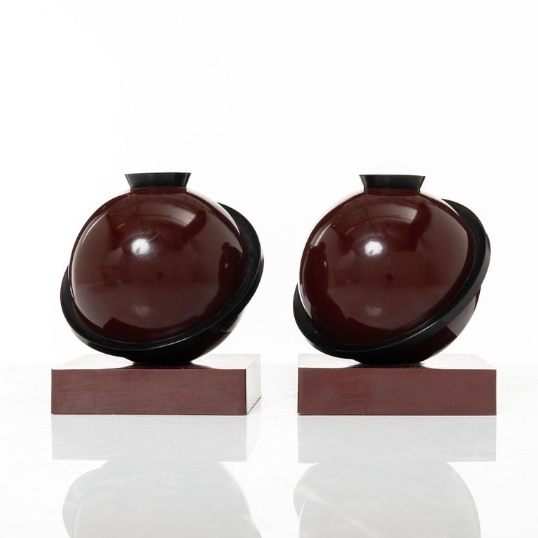 A pair of 'Saturnus' candleholders, 1930s.