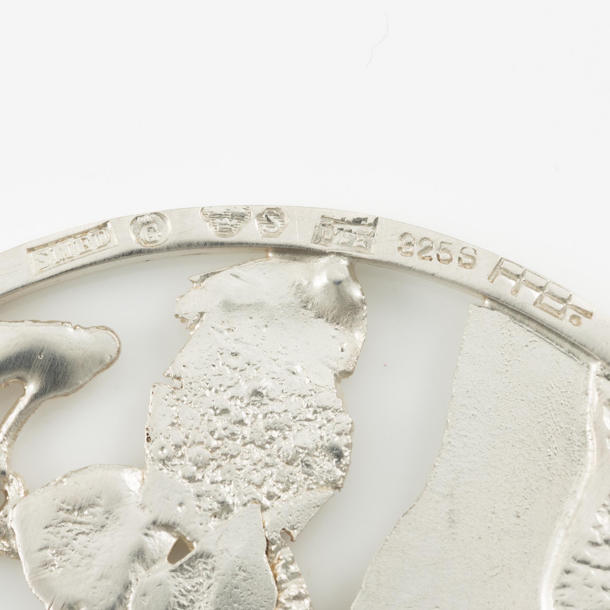 Lars Arby, pendant, sterling silver, Gothenburg 1969.