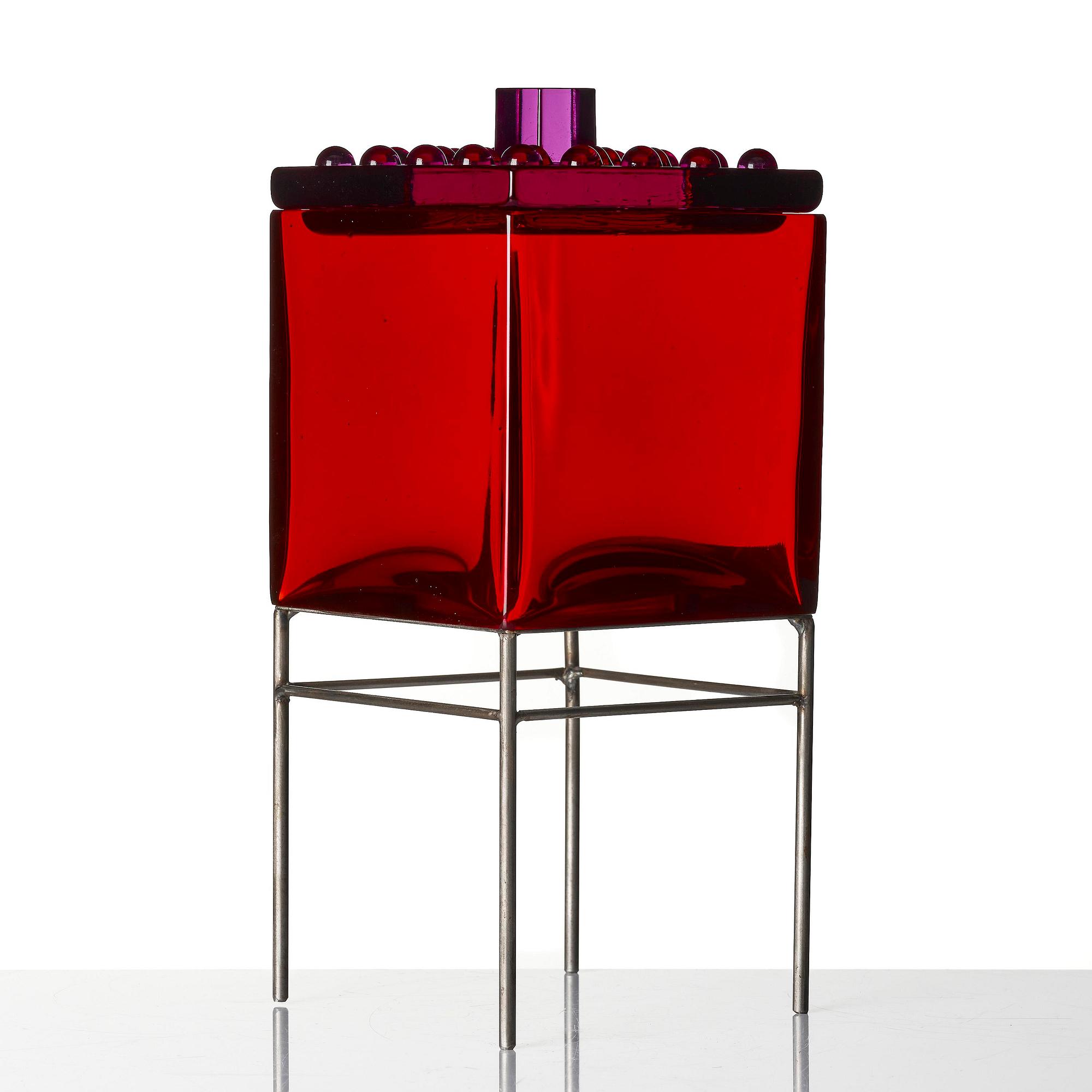 Markku Salo, skulptur, formpressat glas, Nuutajärvi Notsjö, Finland, 1996.