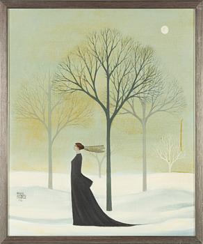 Kerstin Lundberg-Stenman, olja på duk, signerad och daterad 1981.