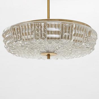 Carl Fagerlund, a glass ceiling light, Orrefors, second half of the 20th Century.