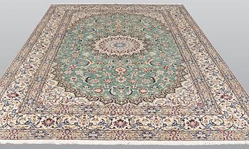 A carpet, Nain Part silk, ca 353 x 250 cm.