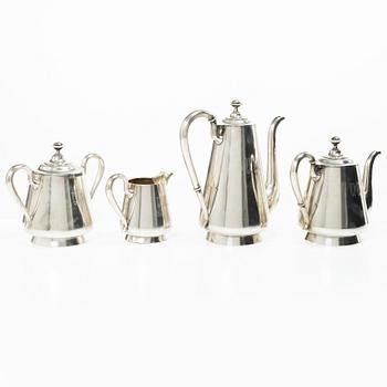 A Russian silver tea and coffee set, mark of Victor Fink, Moscow, active 1897–1917 (4 pieces).