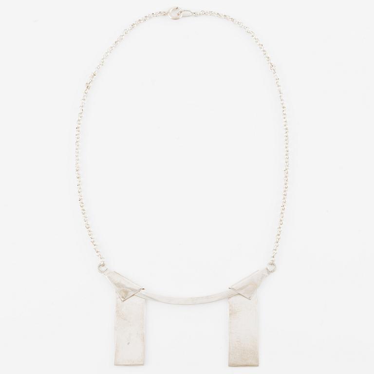 Birger Haglund, collier, sterlingsilver, Stockholm 1984.