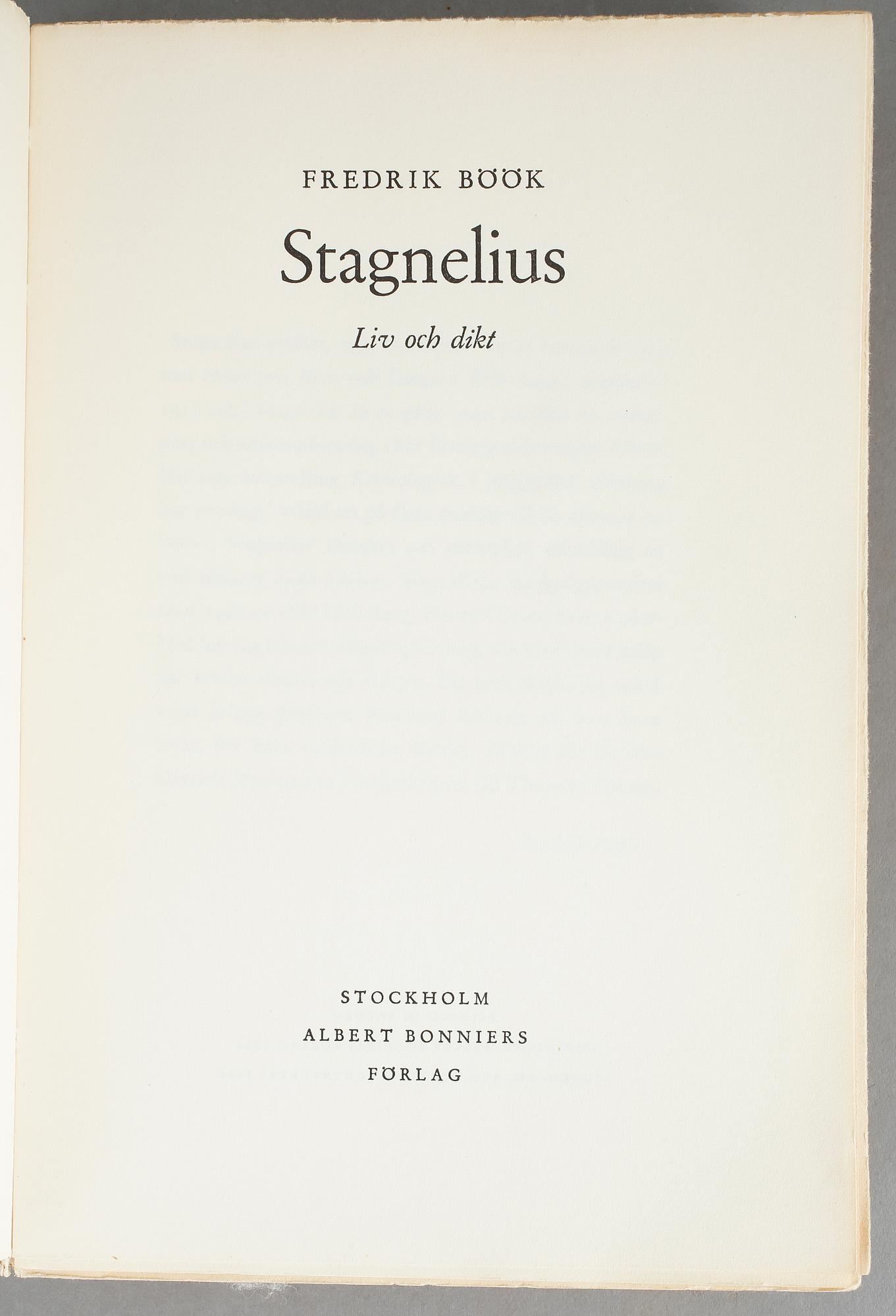 E.J. STAGNELIUS, Samlade Skrifter, 1-3, L. Hammarsköld, Stockholm 1830-33.