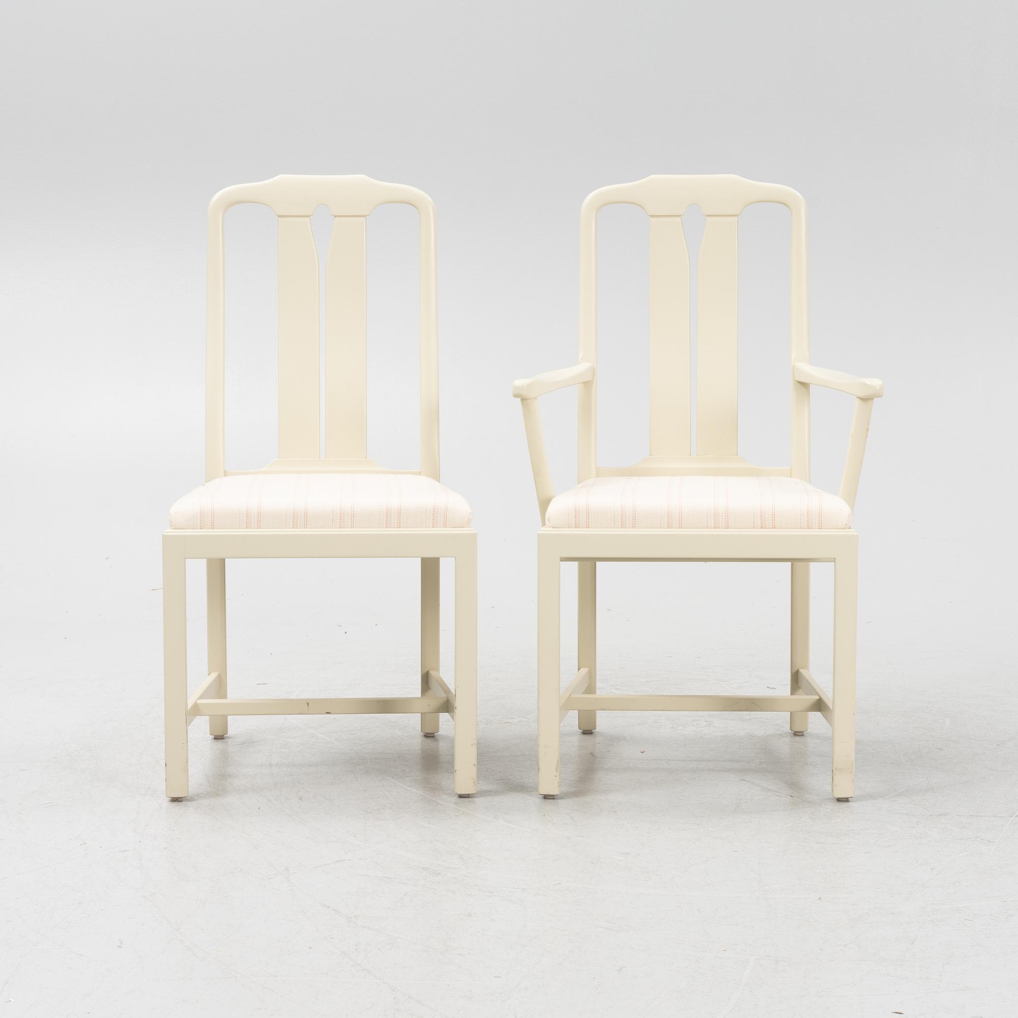 Carl Malmsten, 7 Ambassadör chairs, Åfors furniture factory.