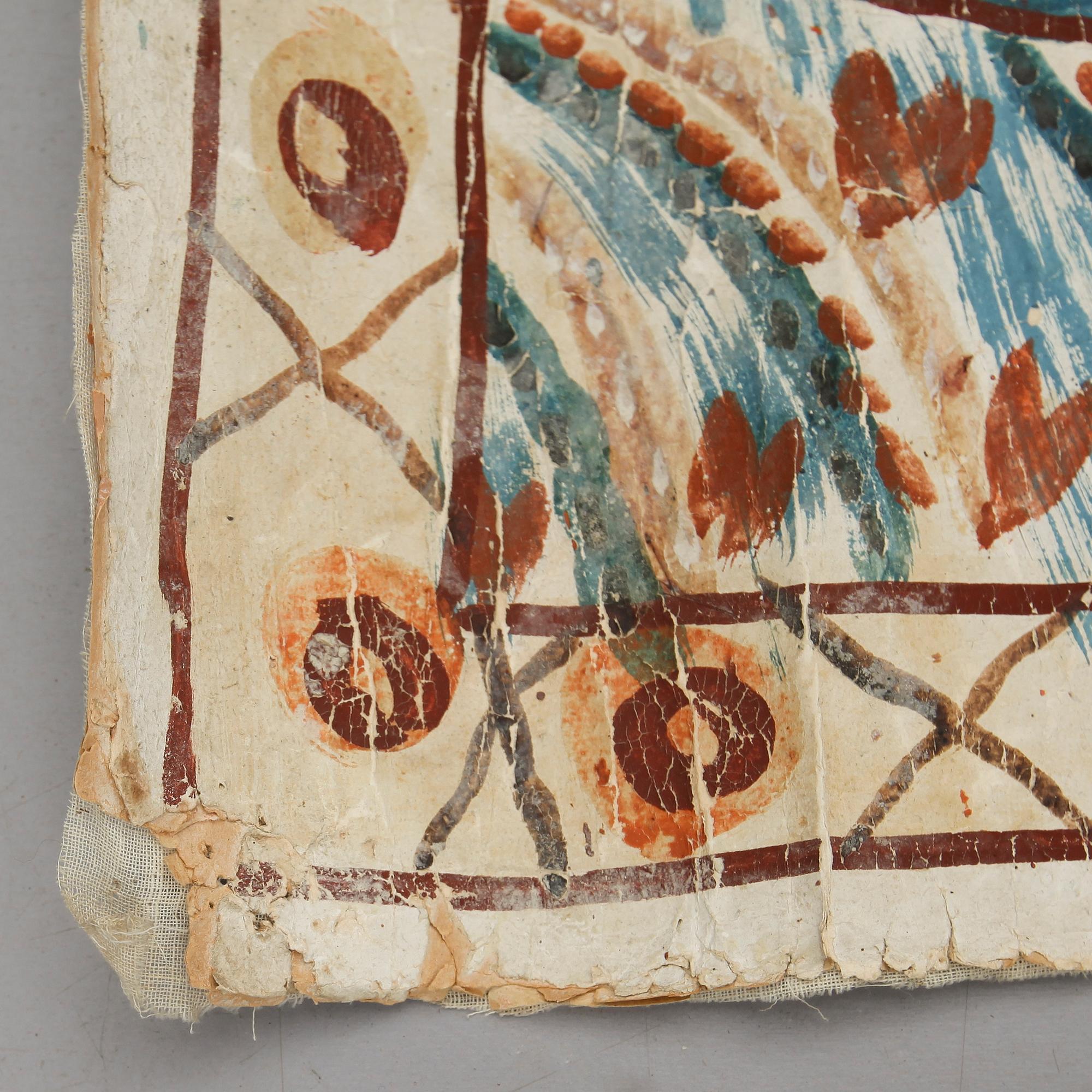 BONAD, målad på papper, allmoge, 1800-/1900-tal.