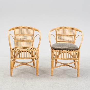 A set of eight bamboo and rattan chairs, Sika, Denmark.