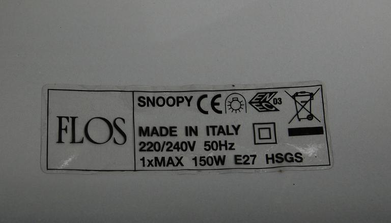 BORDSLAMPA, "Snoopy", Achille Castiglioni, Flos, 2000-tal.