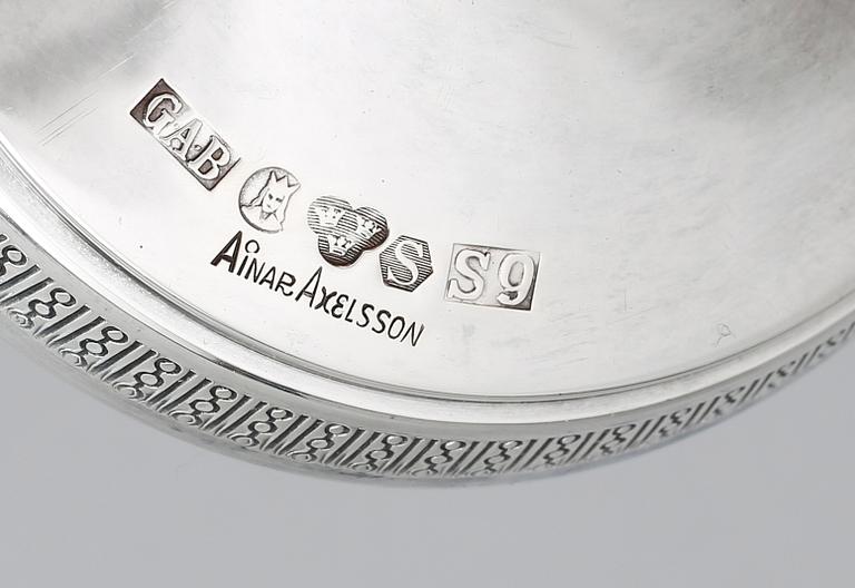 LJUSSTAKAR, 3 st, silver, Ainar Axelsson, GAB, Stockholm 1968.