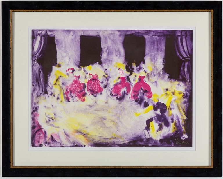 PETER DAHL, lithograph in colours, signed pt.