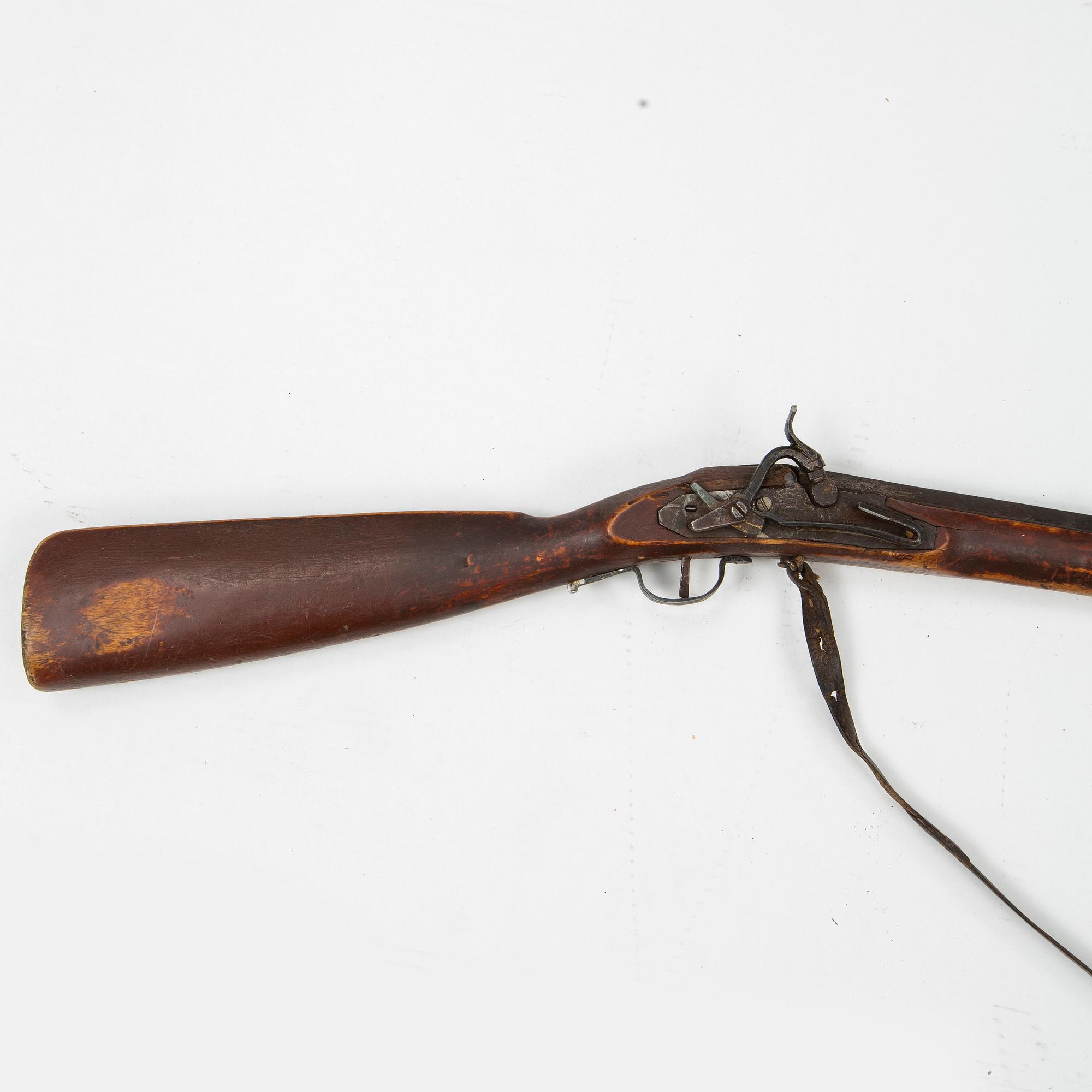 A Swedish 19th Century snaphaunce rifle.