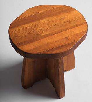 David Rosén, a stained pine "Berga" stool, Nordiska Kompaniet, Sweden, 1940s.