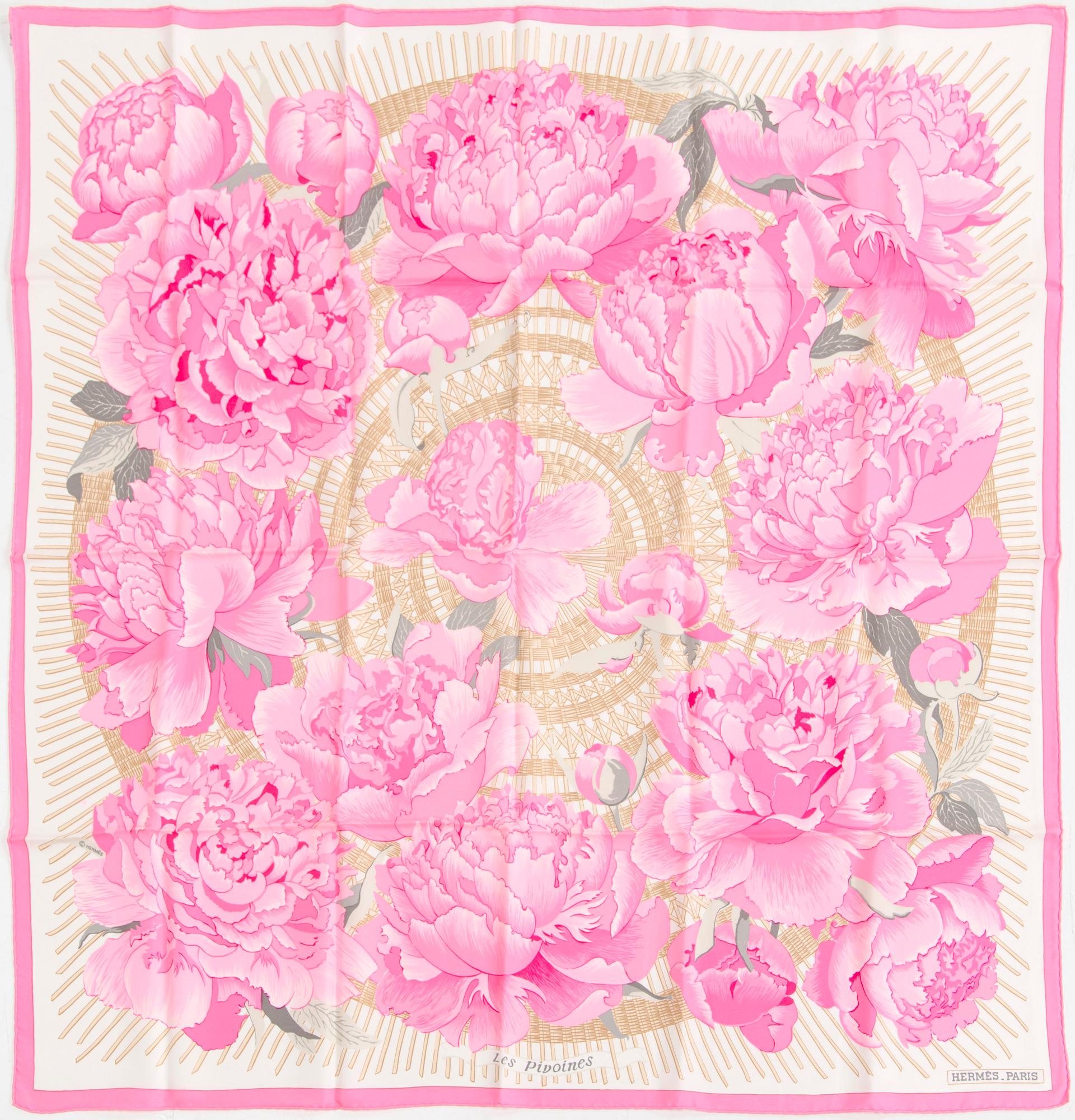 Hermès, scarf, "Pivoines".