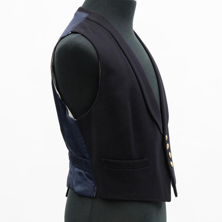 A Finnish naval officer's mess uniform and cape, second half of 20th Century.