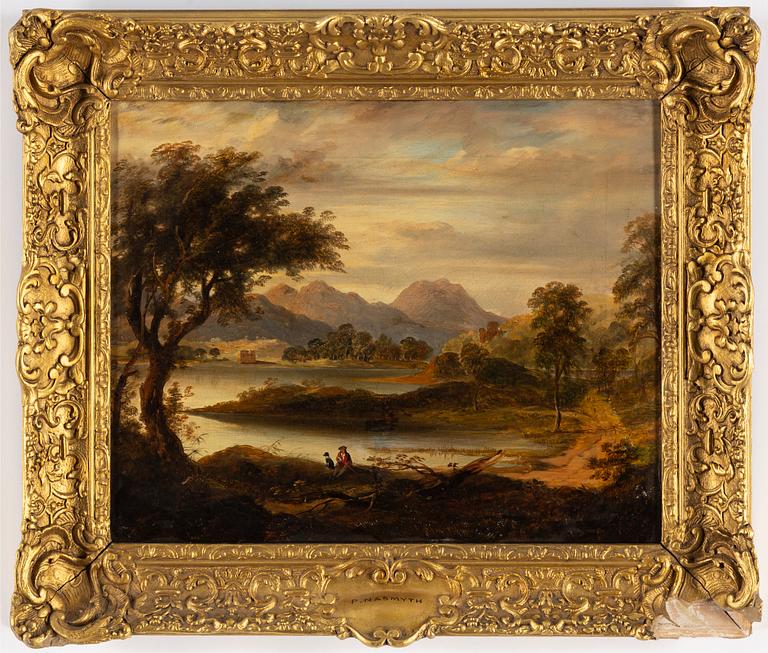 PATRICK NASMYTH, signed with initials. Oil on canvas 35 x 45 cm.