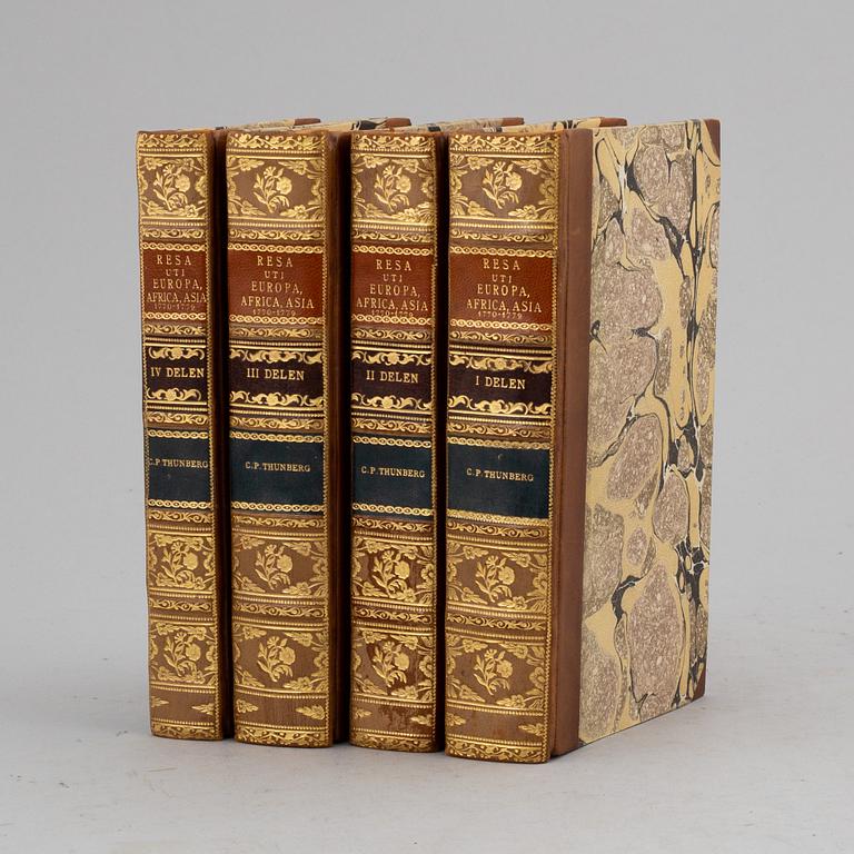 Thunbergs Resa 1770-79 i vackra band (4 vol).