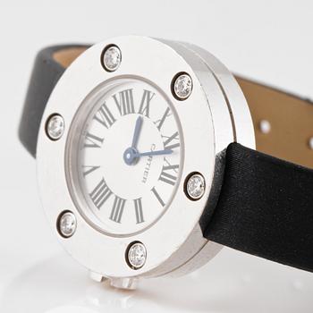 ARMBANDSUR, 18 k vitguld med sex diamanter, Love Collection, Cartier.