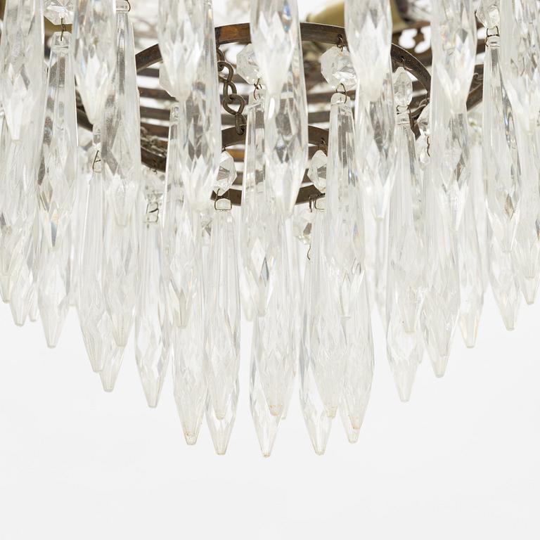 Chandelier, Empire style, mid-20th century.