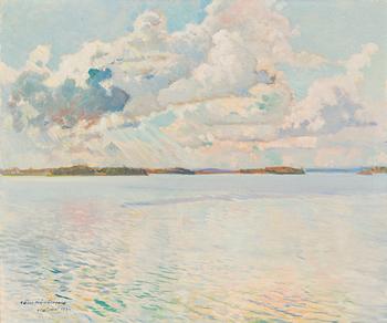 VÄINÖ HÄMÄLÄINEN, FAIR WEATHER AT LAKE VESIJÄRVI.