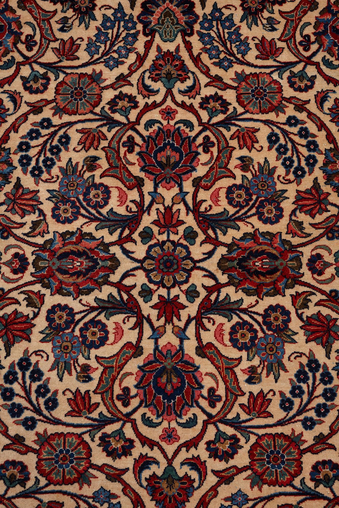 Matto, semi-antique, Kashan, ca 291,5 x 183,5 cm.