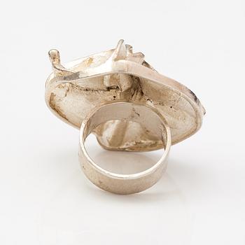 Björn Weckström, A stelring silver ring "Jaara's dream". Lapponia 1970.