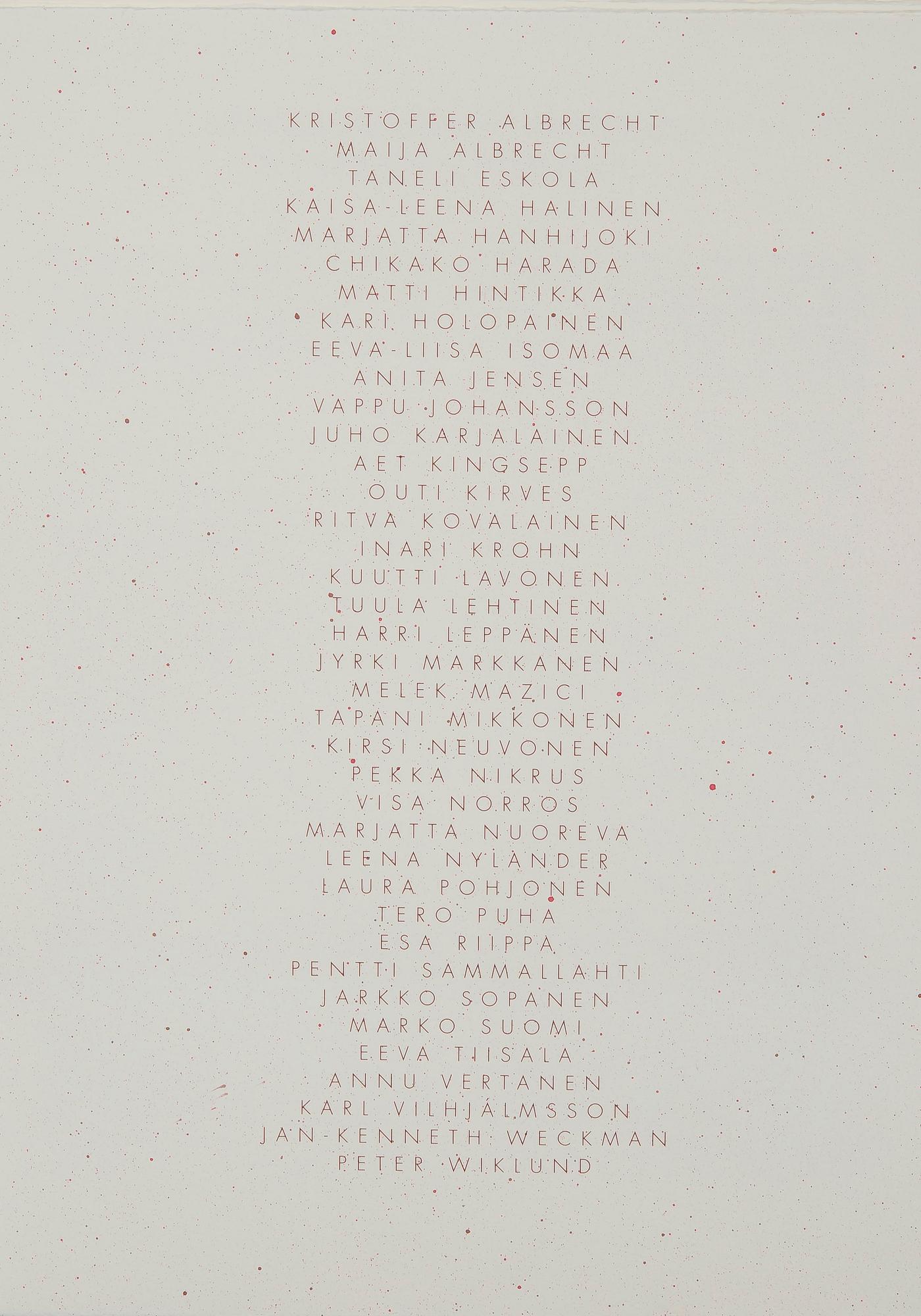 SUOMALAISTEN TAITEILIJOIDEN GRAFIIKKASALKKU, painos 50 kpl.