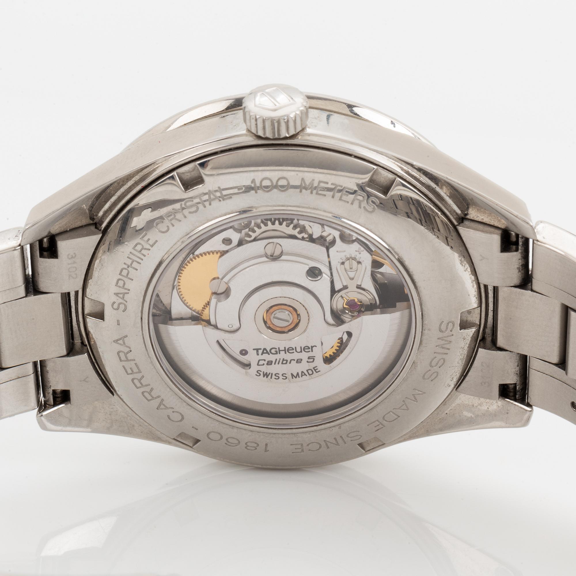 TAG Heuer, Carrera, Calibre 5, wristwatch, 39 mm.