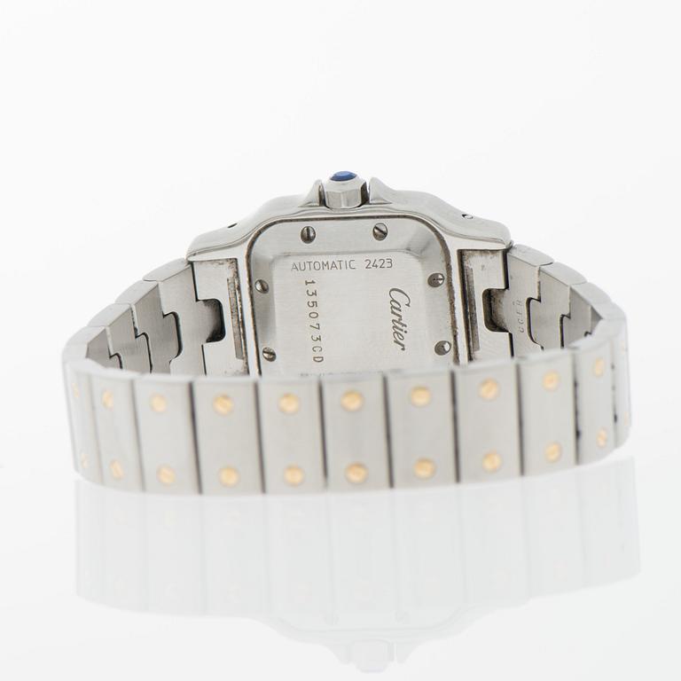 CARTIER, Santos, rannekello, 24 x 24 mm.