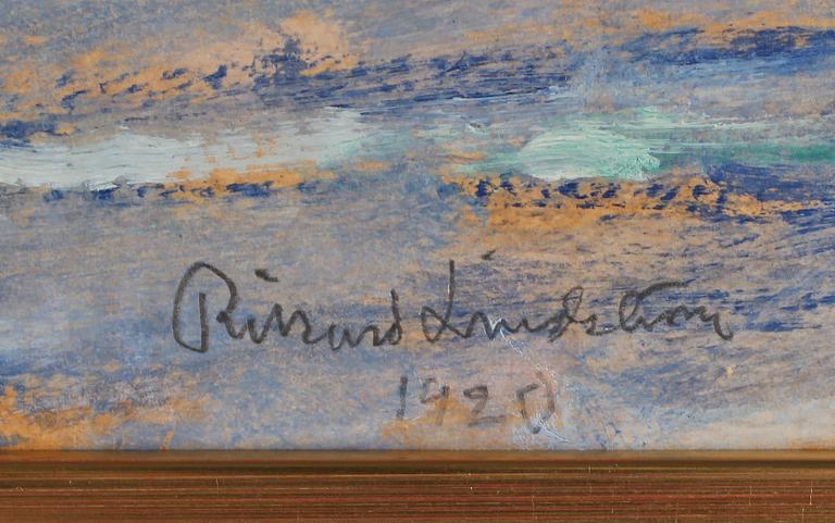 RIKARD LINDSTRÖM, olja på pappannå, signerad och daterad 1920.