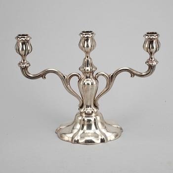 KANDELABER, silver, C. Hoff, Helsingborg, 1930.