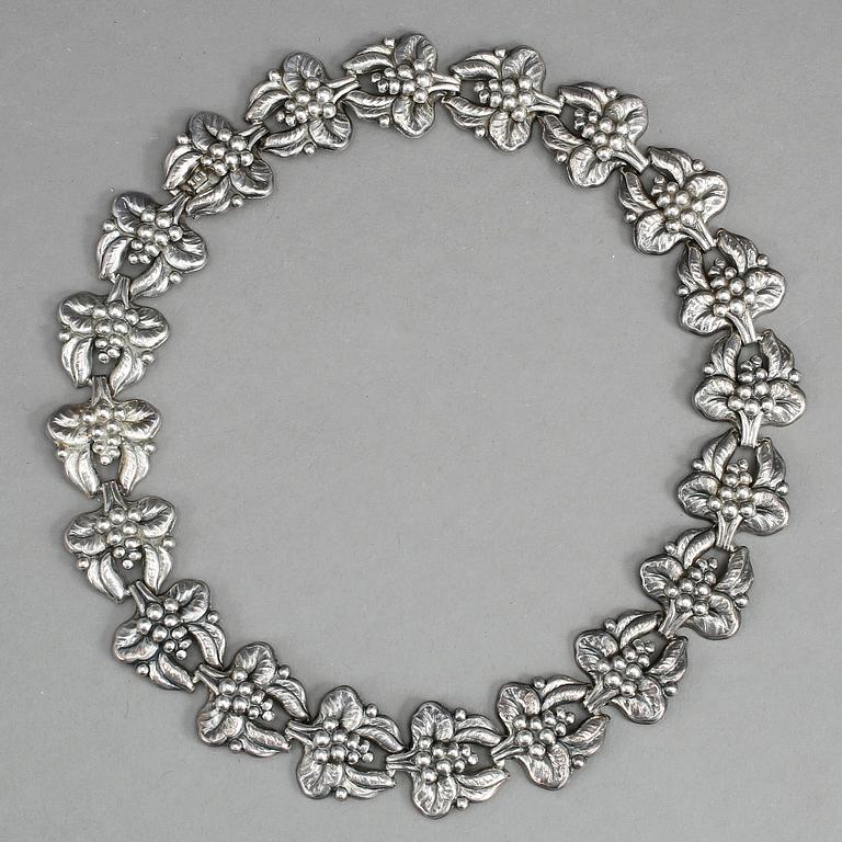 HALSBAND, C. Brumberg-Hansen, Danmark. Sterlingsilver, 1940-50-tal.