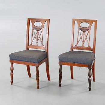 Five 19th century chairs marked "Cressent".