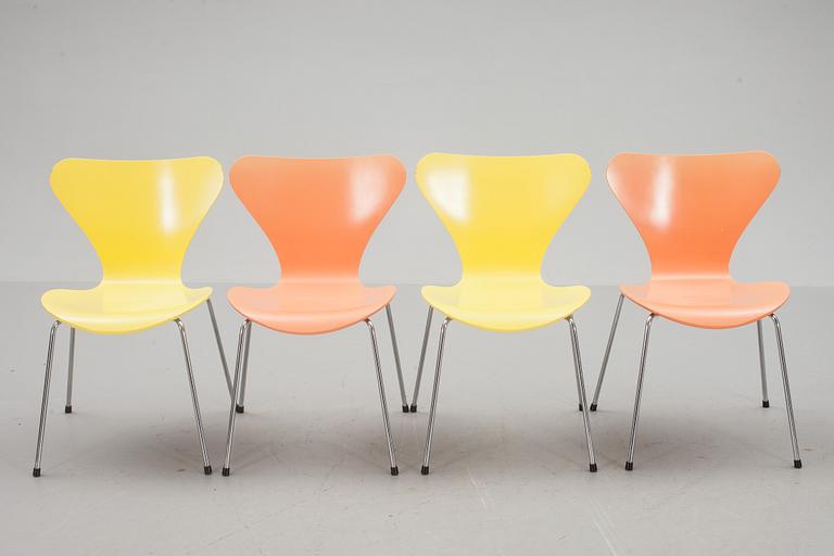 STOLAR, 4 st, "Sjuan", Arne Jacobsen, Fritz Hansen.
