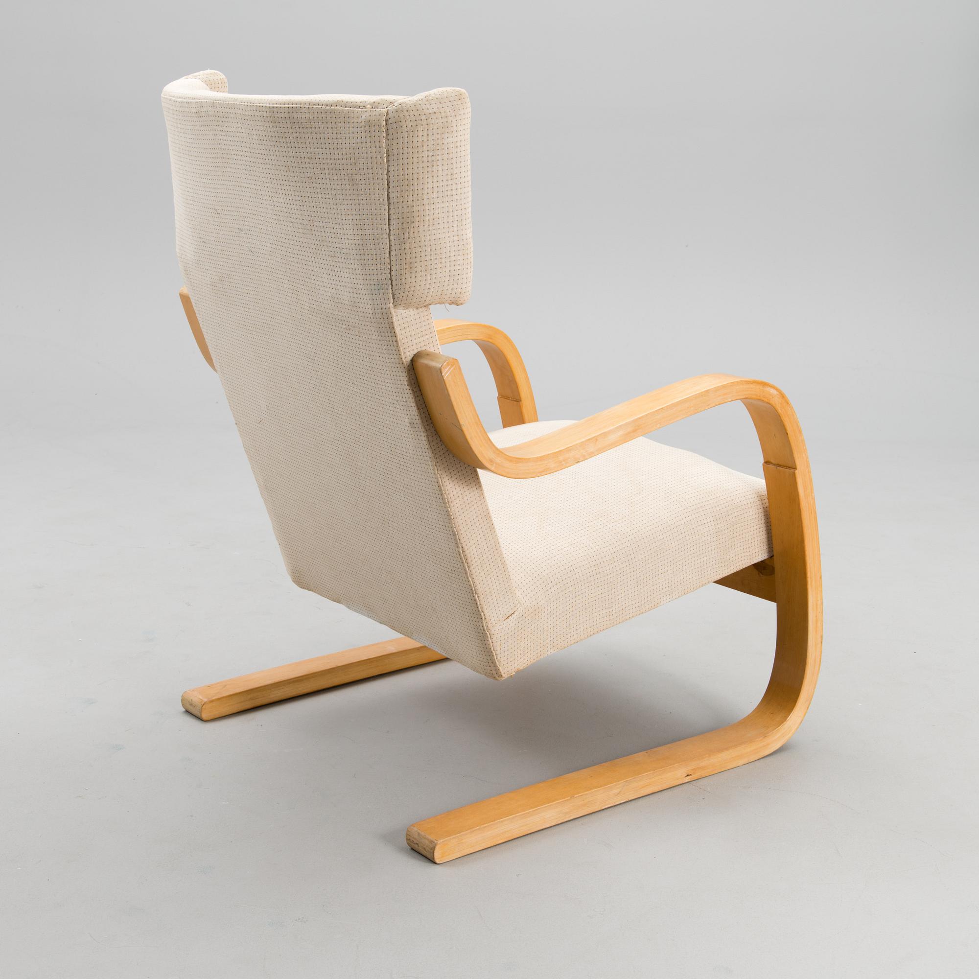 A mid-20th century open armchair model 36/401 for Artek, Finland.